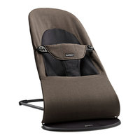 Кресло-шезлонг Balance Soft Organic, BabyBjorn, коричневый с черным