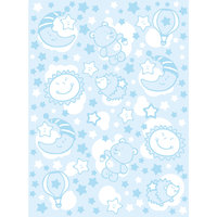 Одеяло байковое Звёздная ночь, 85х115, Baby Nice, голубой