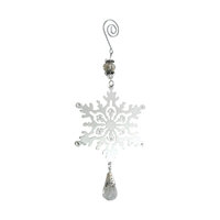 Металлическая подвеска "Снежинка" (8,5х10 см, цвет серебро), Волшебная страна