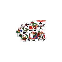 Витражная наклейка новогодняя, 20х20 см, 8 видов, TUKZAR