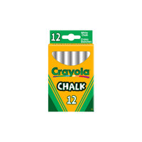 Неосыпающиеся белые мелки, 12 шт., Crayola