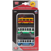 Игровой набор из 3х машин "Городской транспорт", 1:72, ТЕХНОПАРК