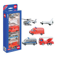 SIKU 6282 Набор Вертолет, самолет, 2-х микроавт.и кран