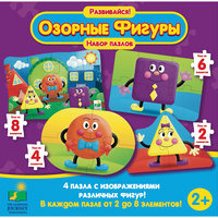 Пазл "Озорные Фигуры" , 4 шт.,  The Learning Journey