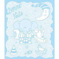 Одеяло байковое Слоник 100х118, Baby Nice, голубой