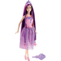 Кукла "Принцесса" с фиолетовыми волосами, Barbie Mattel