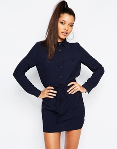 Платье-рубашка в стиле милитари Missguided - Темно-синий