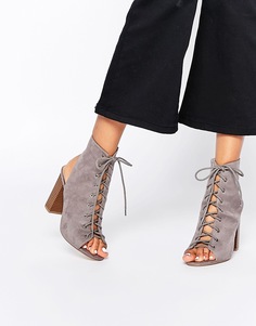 Ботильоны на блочном каблуке Missguided Ghillie - Серый