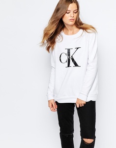 Свитшот с логотипом Calvin Klein Jeans - Белый