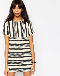 Платье из натуральных волокон в полоску ASOS - Мульти