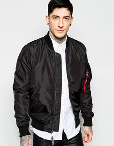 Черная куртка-пилот зауженного кроя Alpha Industries MA1 - Черный