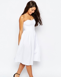 Платье-бандо средней длины ASOS - Белый