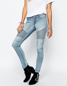 Байкерские джинсы с заниженной талией Noisy May Eve - Синий