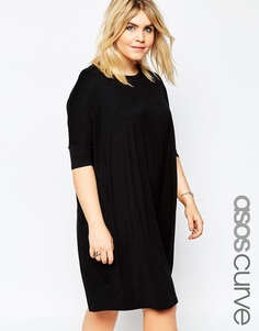 Платье-футболка ASOS CURVE - Черный