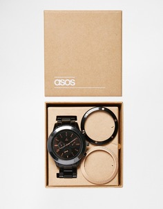 Часы со сменными безелями ASOS - Черный