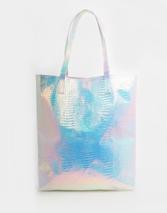 Пляжная сумка‑шоппер с голографическим эффектом Jaded London - Мульти Asos