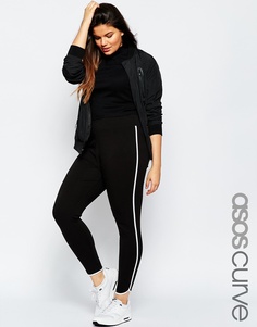 Леггинсы с контрастными полосками ASOS CURVE