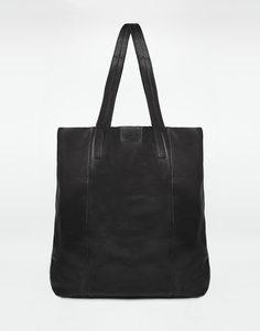 Длинная кожаная сумка-шоппер ASOS - Черный