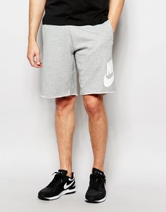 Шорты с большим логотипом Nike 678568-063 - Серый