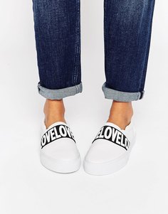 Кеды ASOS DOLSTON Feel The Love - Белый