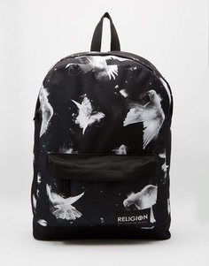 Рюкзак с голубями Religion - Черный