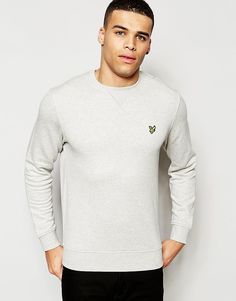 Серый свитшот с логотипом Lyle &amp; Scott - Светло-серый меланж