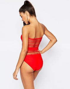 Слитный купальник с лямками сзади Missguided - Красный