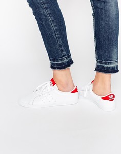 Белые/красные кроссовки Аdidas Orginals Miss Stan - Белый Adidas