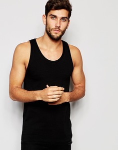 Облегающая эластичная майка ASOS - Черный