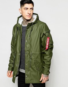 Зеленая парка Alpha Industries - Темно-оливковый