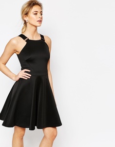 Короткое приталенное платье с пряжками на бретельках Ted Baker Jaimie - Черный