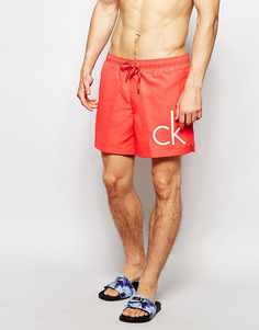Однотонные шорты для плавания Calvin Klein Core - Оранжевый