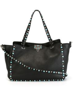 сумка-тоут 'Rockstud' с бирюзовой отделкой Valentino Garavani