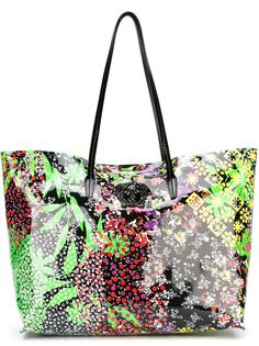сумка-тоут с цветочным принтом   Versace