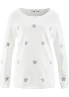 Пуловер (индиго с рисунком) Bonprix