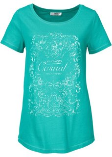 Футболка с короткими рукавами (красный с рисунком) Bonprix