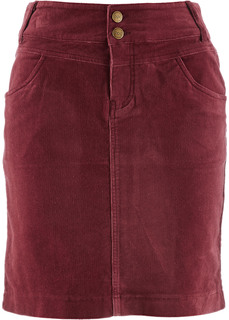 Вельветовая юбка (бордовый) Bonprix