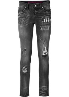 Джинсы Skinny (синий «потертый») Bonprix