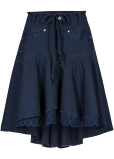 Юбка с кружевной отделкой (белый) Bonprix