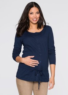 Мода для беременных: футболка на пуговицах (темно-синий) Bonprix