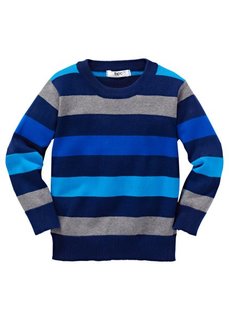 Пуловер, разм. 128-170 (сине-зеленый в полоску) Bonprix