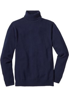 Пуловер Regular Fit с высоким воротом (черный) Bonprix