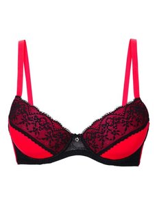 Бюстгальтер, чашка F (клубничный/черный) Bonprix