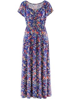 Трикотажное платье с коротким рукавом (капри-синий) Bonprix