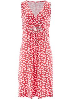 Трикотажное платье с принтом (серо-коричневый/белый) Bonprix