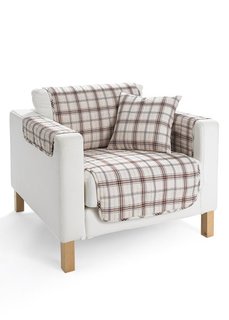 Дорожка для дивана Клетка (коричневый) Bonprix