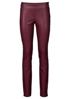 Брюки под кожу (черный) Bonprix