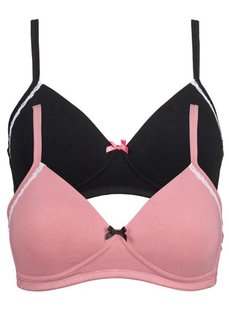 Бюстгальтер (2 шт.), чашка A (темно-синий + белый) Bonprix