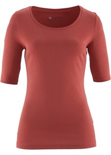 Футболка с круглым вырезом (белый) Bonprix