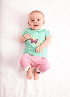 Мода для малышей: футболка из биохлопка (2 шт.), Размеры 56/62-104/110 (нежно-мятный/цвет белой шерсти) Bonprix